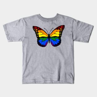 Rainbow Butterfly Kids T-Shirt